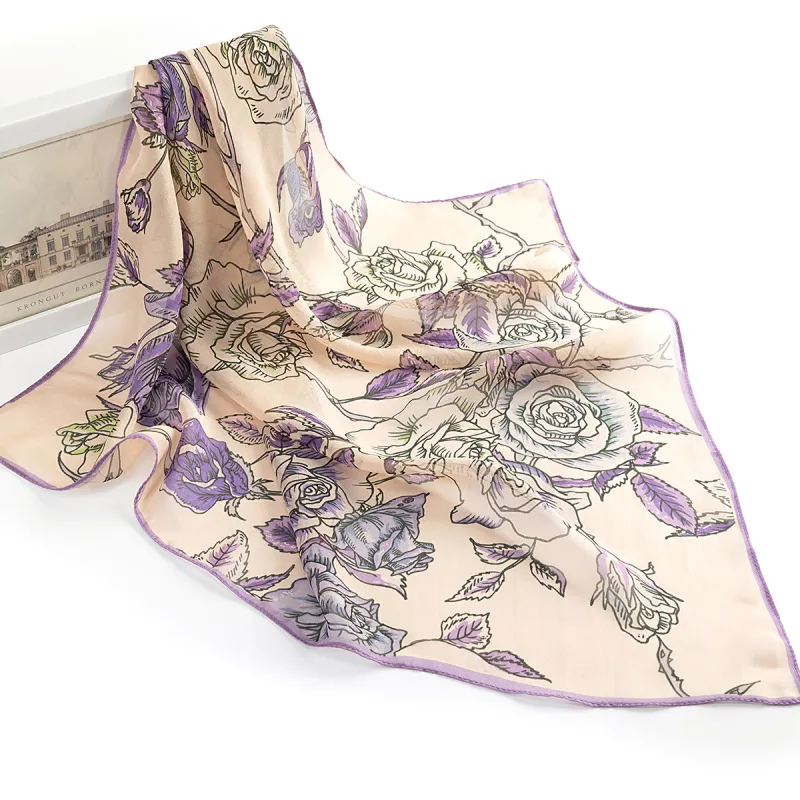 Shanghai Story 100% Mulberry Silk Silk Scarves Women's Ethereal Beauty Shadow Gift Box Set-12