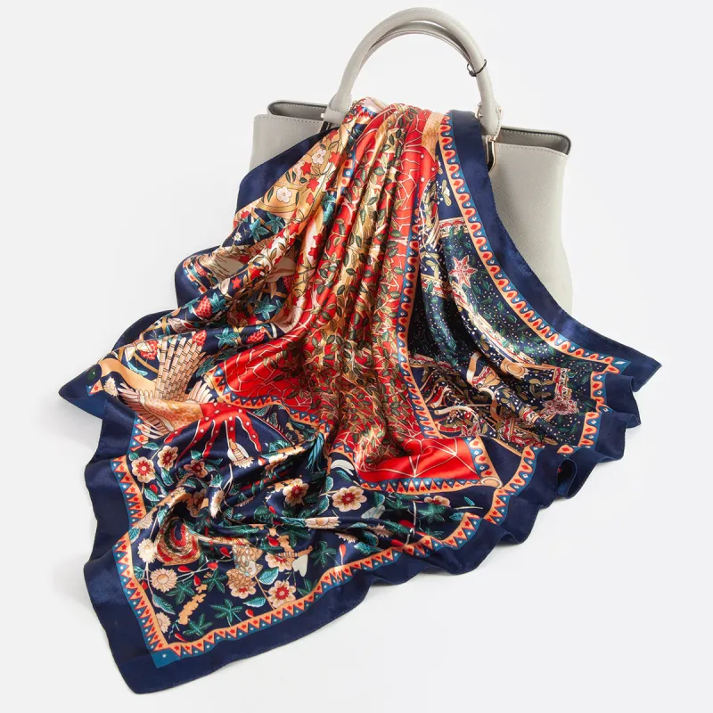 Shanghai Story 100% Polyester Silk Scarves Women's-108
