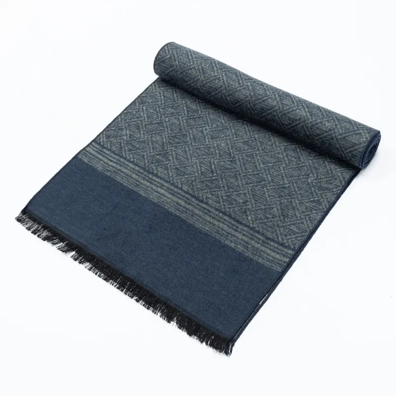 Shanghai Story 100% Mulberry Silk Knit Scarves Men's Multiple Colors-25