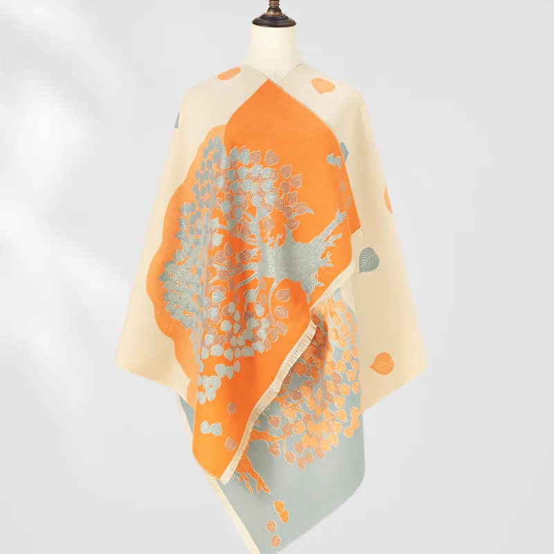 Shanghai Story Polyester Knit Scarves Women's-28