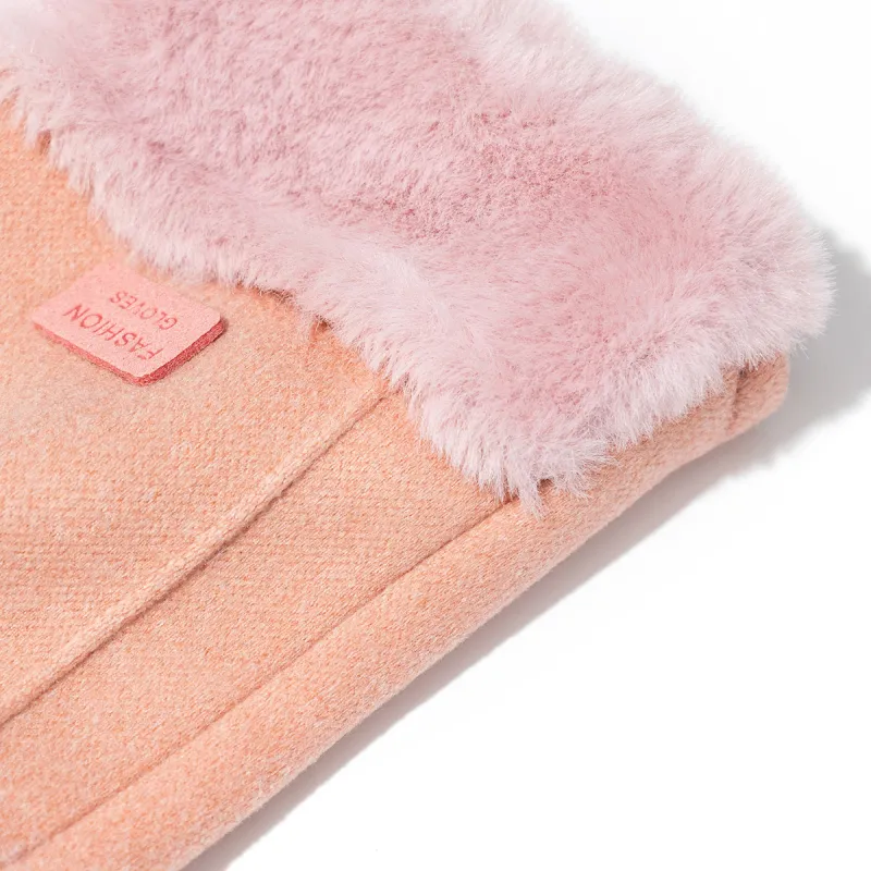 Shanghai Story Polyester Knit Gloves Women's 3 Colors-4