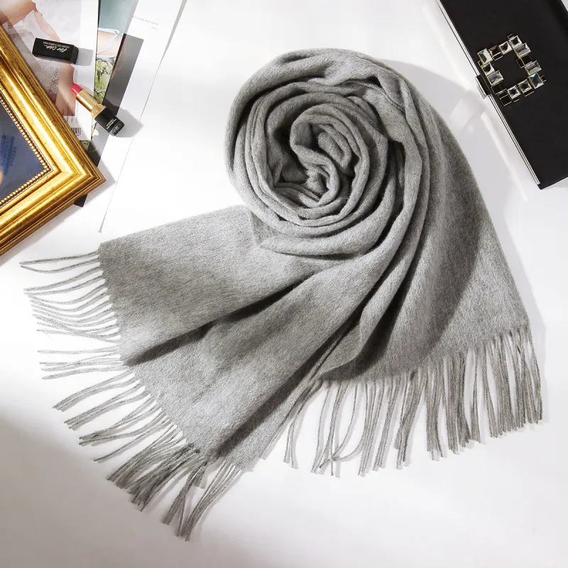 Shanghai Story 100% Sheep Wool Knit Scarves Unisex Multiple Colors-17