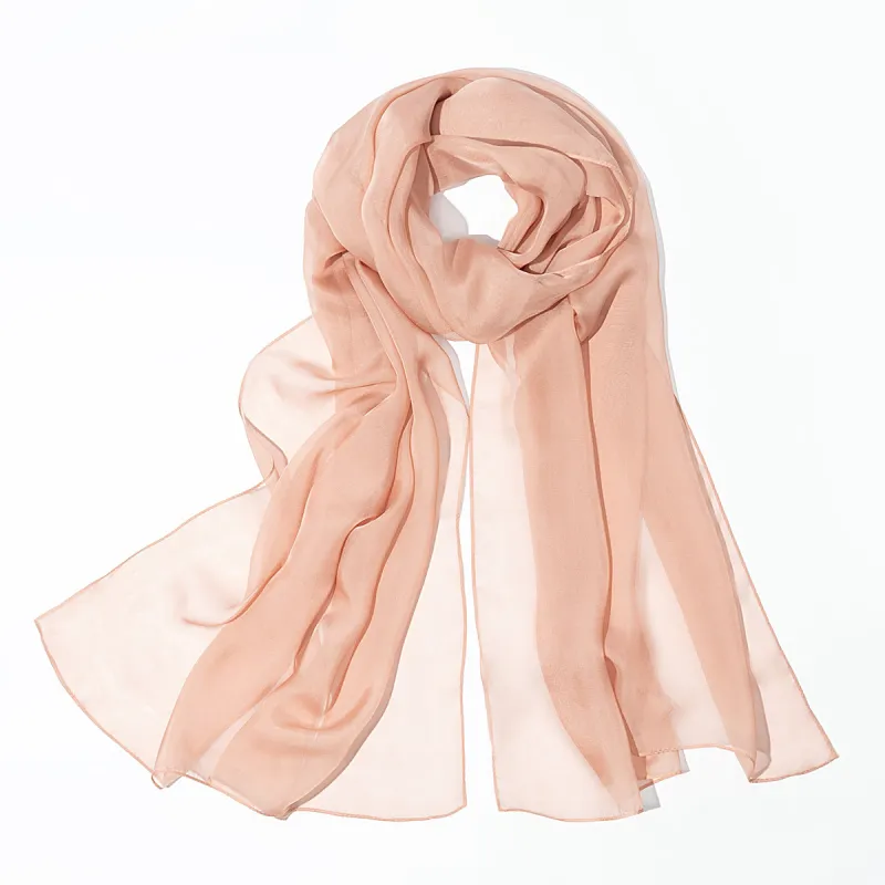 Shanghai Story 100% Mulberry Silk Silk Scarves Women's Dusty Pink Gradient Gift Box Set-19