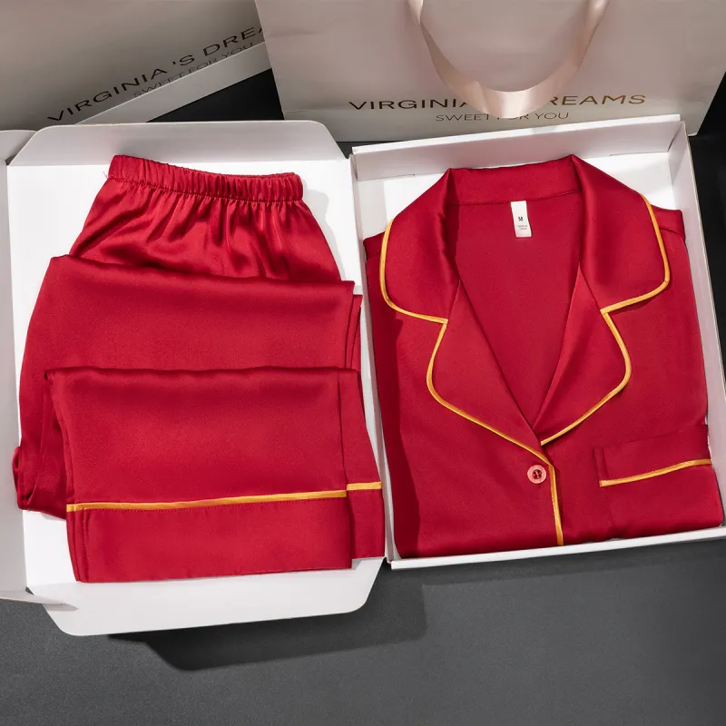 Shanghai Story Pajama Set Unisex Burgundy-2