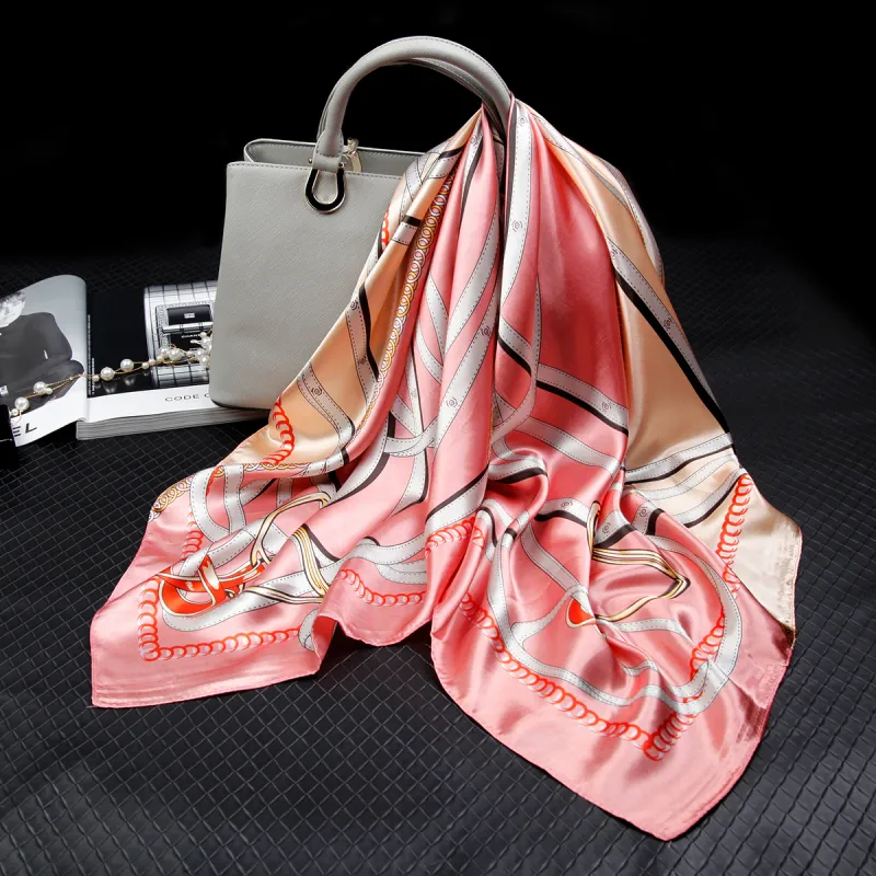 Shanghai Story 100% Polyester Silk Scarves Women's-30