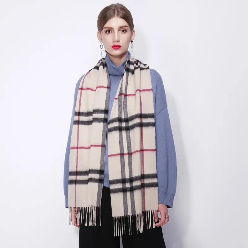 Shanghai Story Sheep Wool Knit Scarves Unisex-48