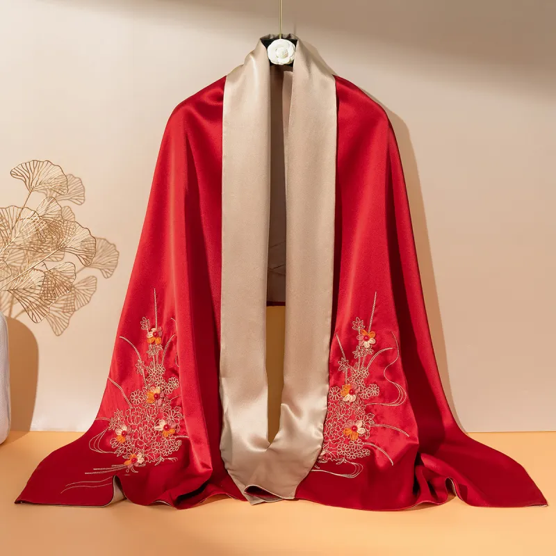 Shanghai Story 100% Mulberry Silk Silk Scarves Women's Silk Harmony Galaxy Gift Box Set-7