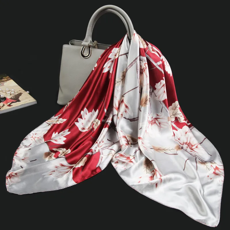 Shanghai Story 100% Polyester Silk Scarves Women's-40