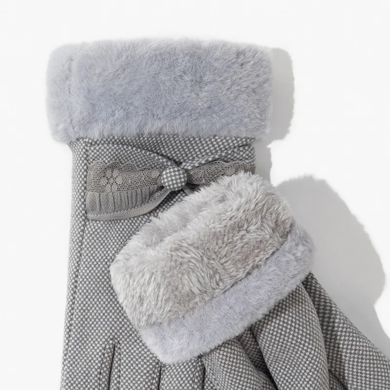 Shanghai Story Polyester Knit Gloves Women's 6 Colors-19