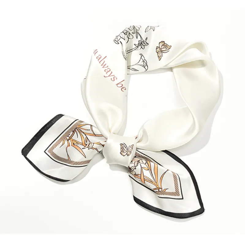 Shanghai Story 100% Mulberry Silk Silk Scarves Women's Patch Bamboo Leaf Flower Gift Box Set-44