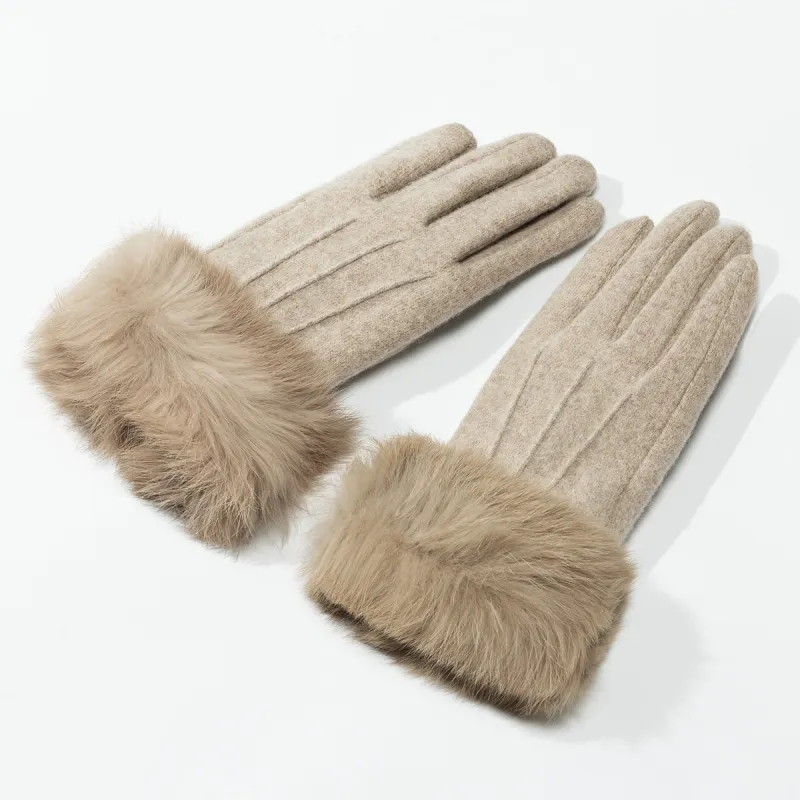 Shanghai Story Wool Blend Knit Gloves Women's 5 Colors-22