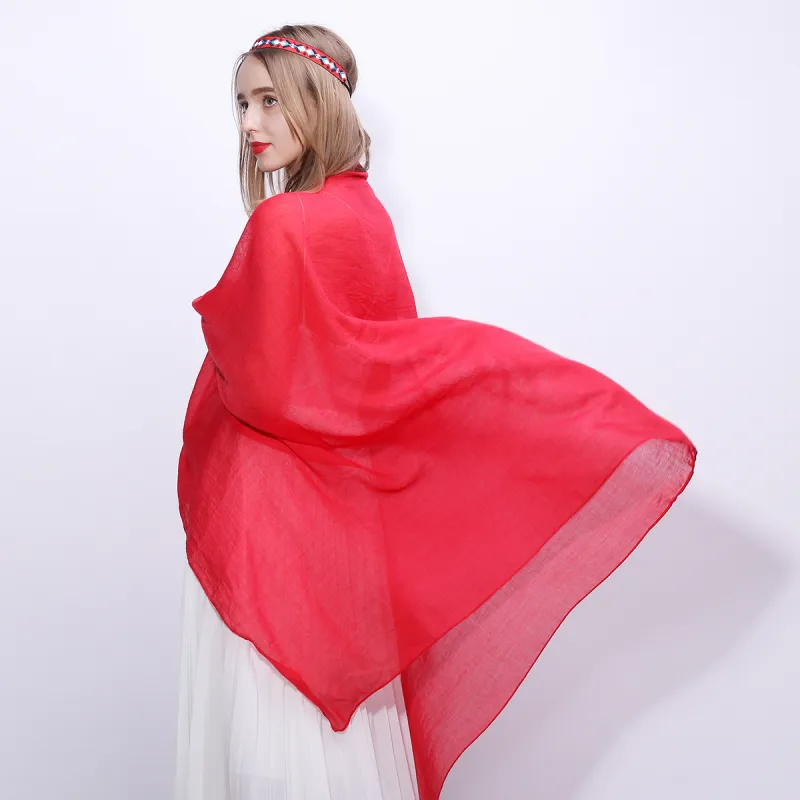 Shanghai Story Polyester Knit Scarves Women's-11