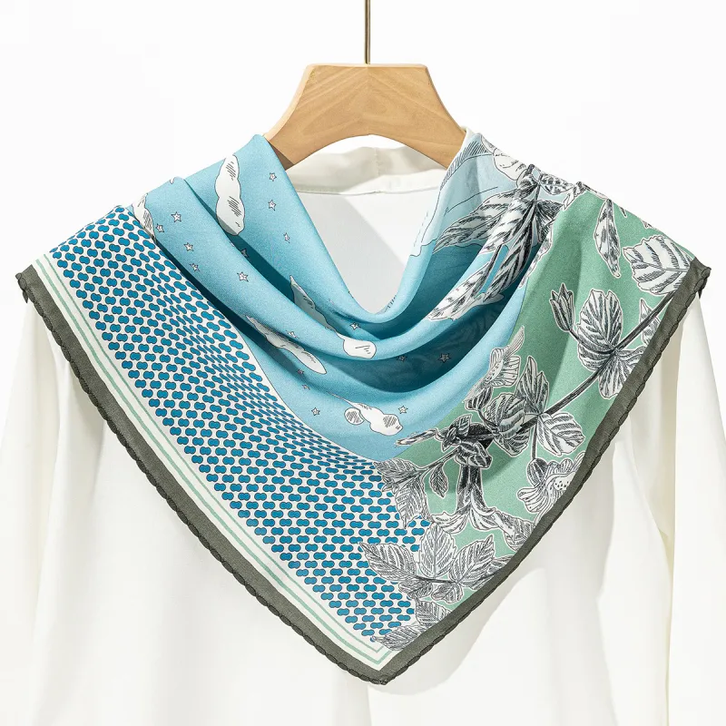 Shanghai Story 100% Mulberry Silk Silk Scarves Women's Spring Mountain In Sight Gift Box Set-13