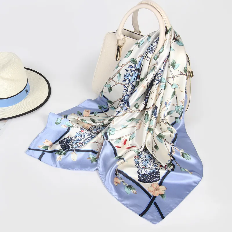 Shanghai Story 100% Polyester Silk Scarves Women's-81