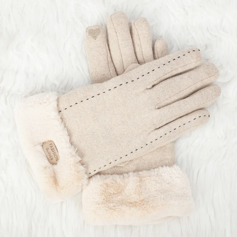 Shanghai Story Wool Blend Knit Gloves Women's-34