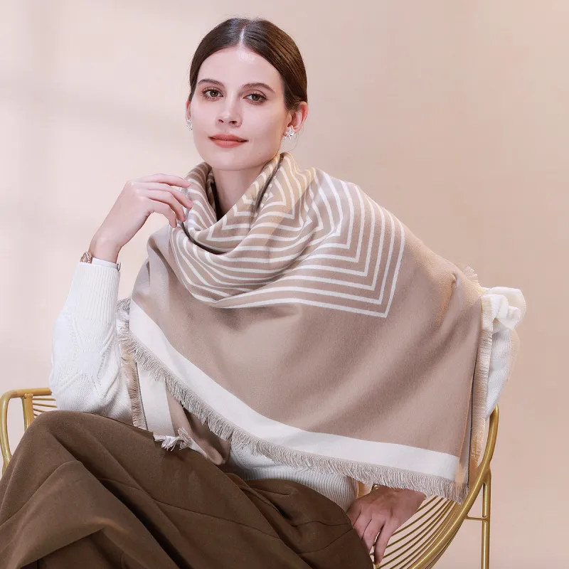 Shanghai Story Polyester Knit Scarves Women's-13