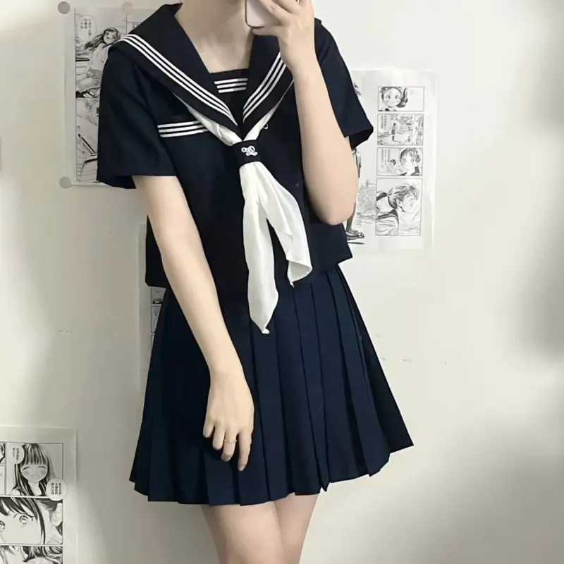 Beautiful Wardrobe Skirt Set Women's Navy Blue-8