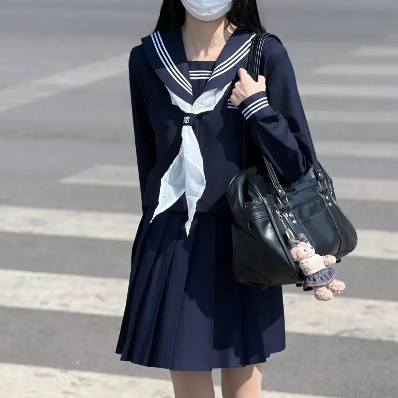 Beautiful Wardrobe Skirt Set Women's Navy Blue-2