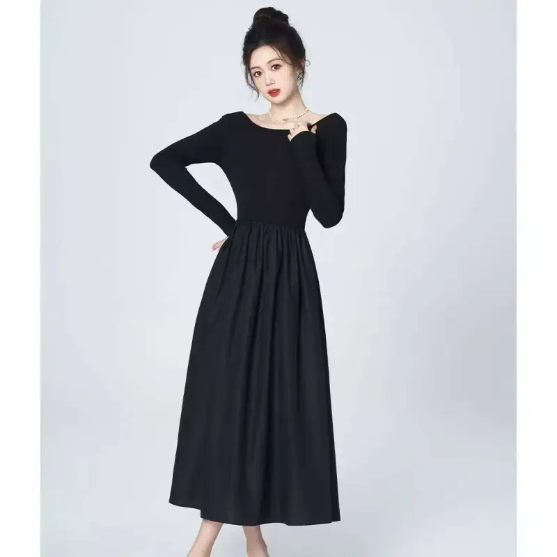 Beautiful Wardrobe Long Sleeved Dress Women's Black-5