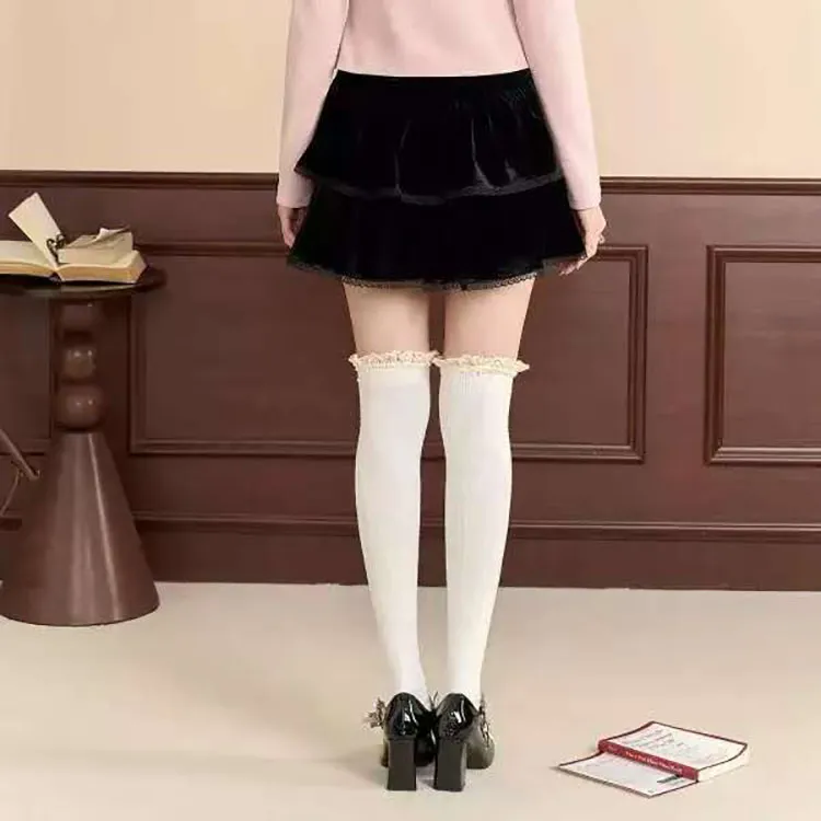Beautiful Wardrobe Casual Short Skirts Women's Black-1