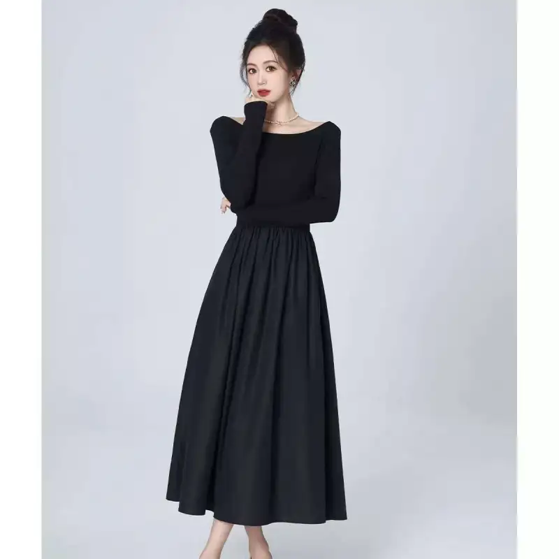 Beautiful Wardrobe Long Sleeved Dress Women's Black-4