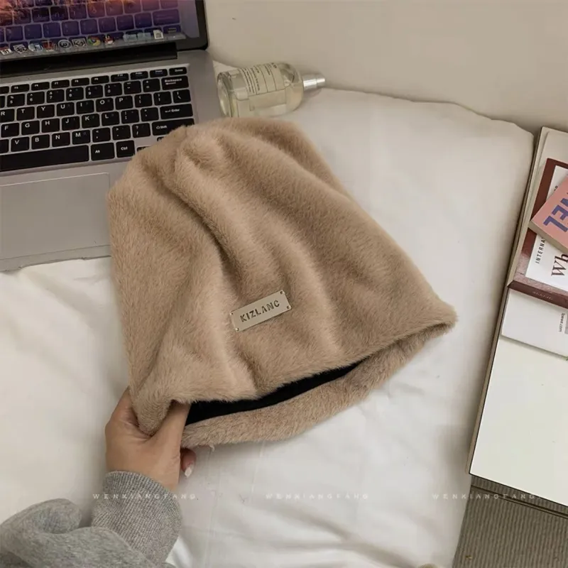 Yi Bu Kang Rabbit Fur Blend Beanies Unisex-4