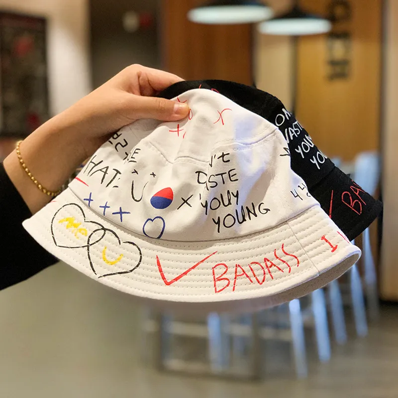 Yi Bu Kang Polyester Bucket Hats Unisex-3