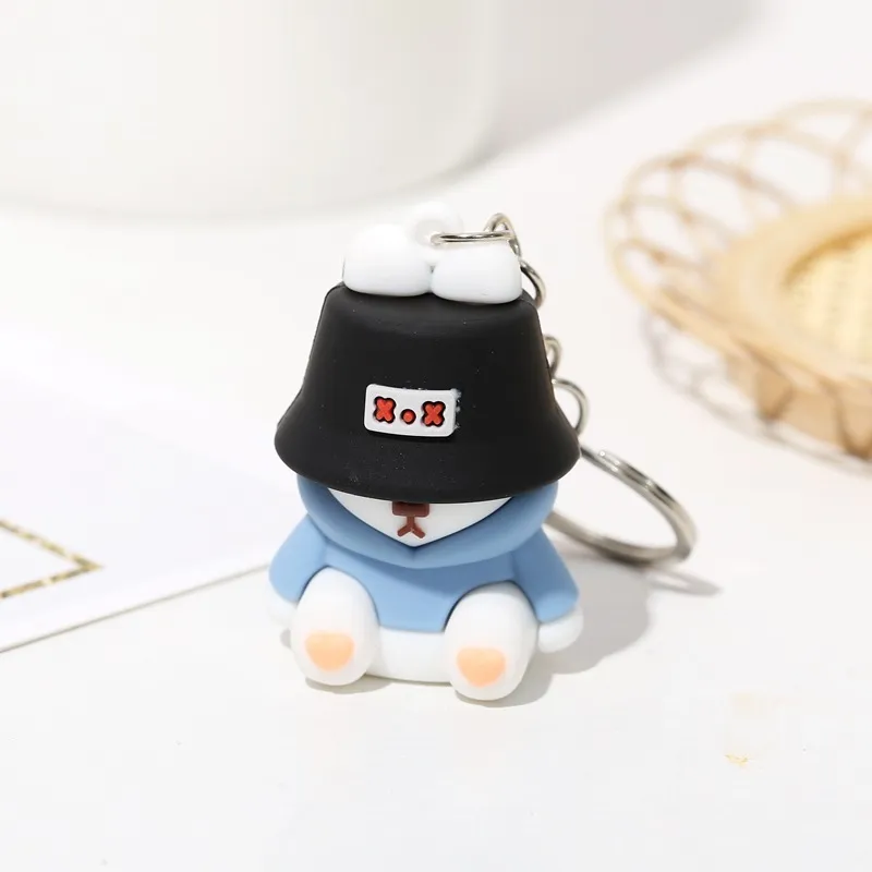 Yi Bu Kang PVC Keychains Unisex-4