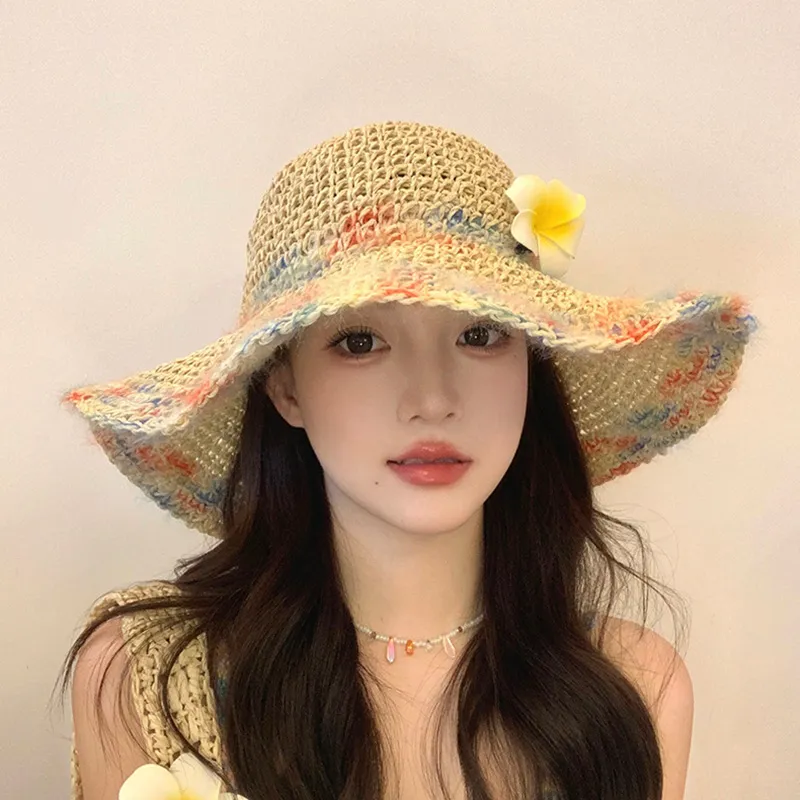 Yi Bu Kang Straw Woven Bucket Hats Women's-2