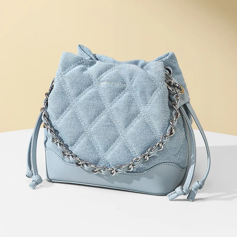 MAKEUP KITTEN Synthetic Leather Shoulder Bag Crossbody Bag Regular Women's Blue-5