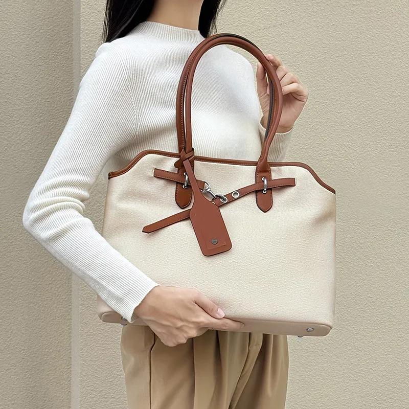 MAKEUP KITTEN PU Office Date Handbag Tote Bag Shoulder Bag Regular Women's Light Blue/Khaki-12