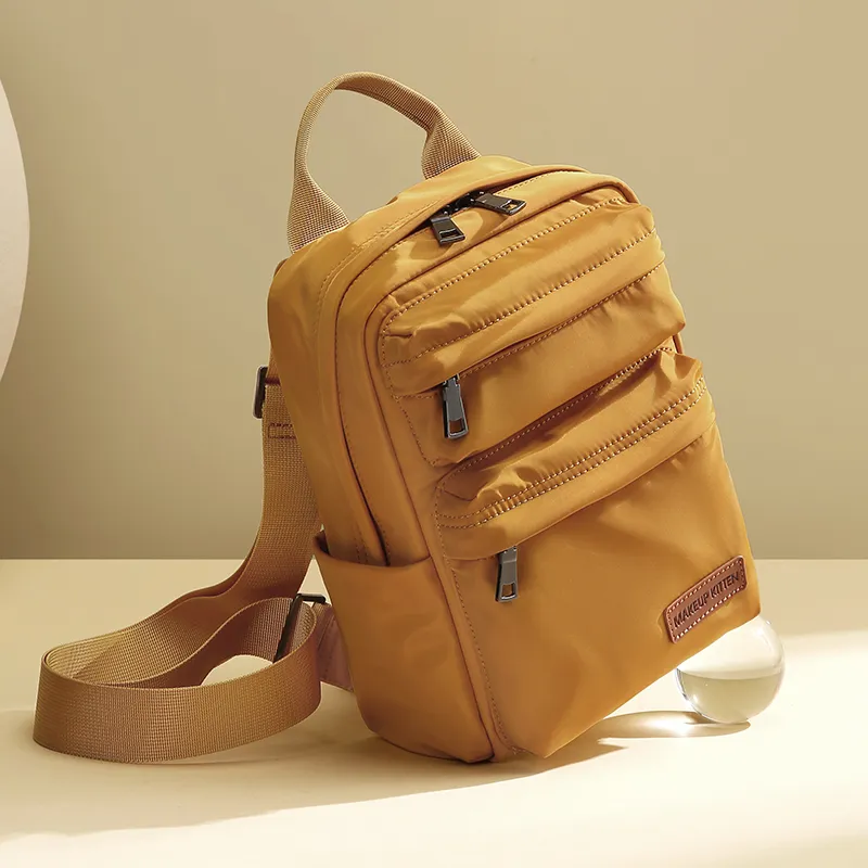 MAKEUP KITTEN Nylon Fabric Synthetic Leather Student Backpack Regular Unisex Multicolor-13