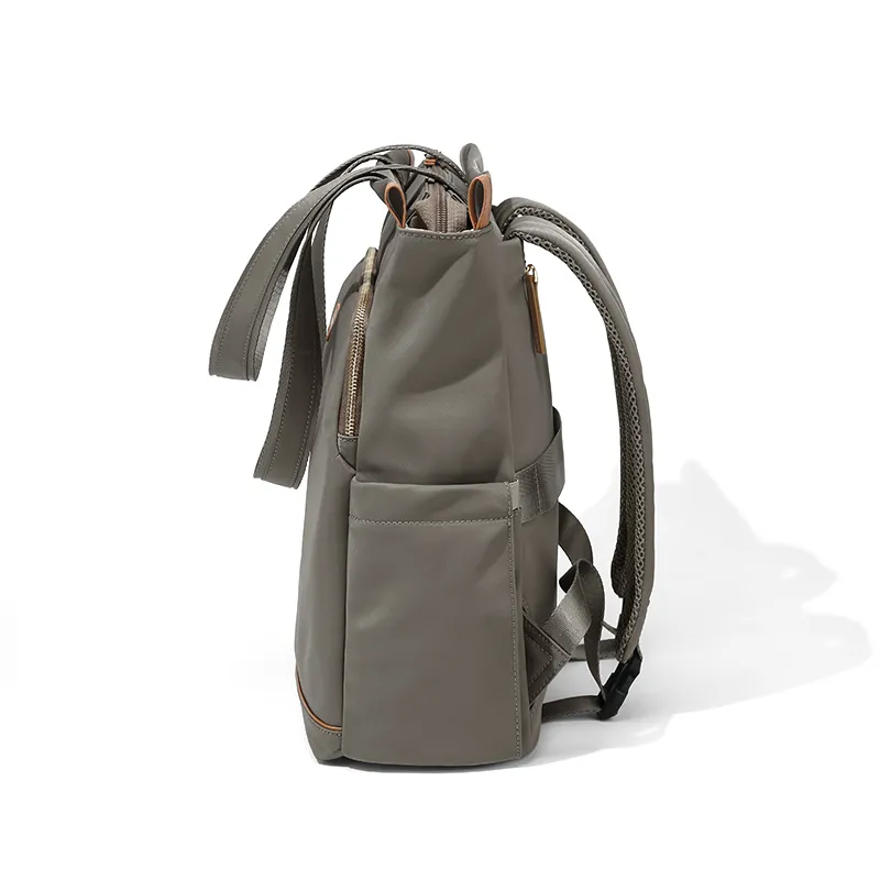MAKEUP KITTEN Nylon Synthetic Leather Backpack One Shoulder Bag Regular Women's Khaki-13