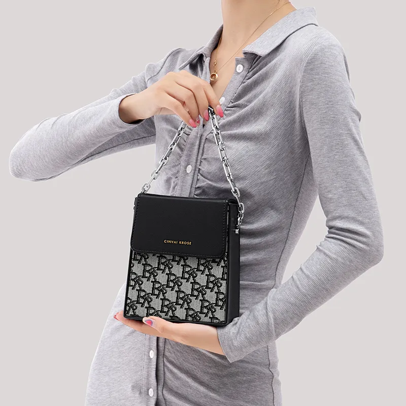 MAKEUP KITTEN Shoulder Bags Black[Shopping Bag Included]-8