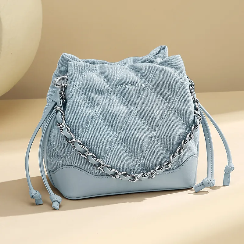 MAKEUP KITTEN Synthetic Leather Shoulder Bag Crossbody Bag Regular Women's Blue-4