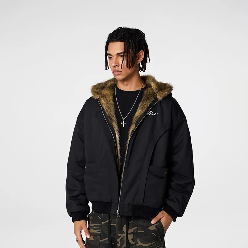 A Chock Jackets Coats Unisex Black-4