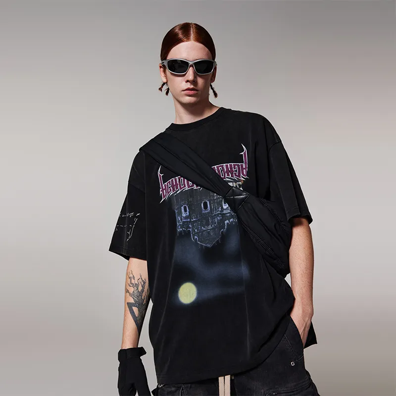 A Chock T Shirt Unisex Washed Black-4