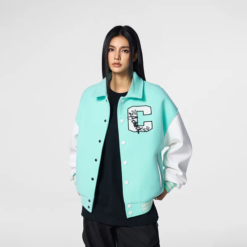 A Chock Baseball Jacket Unisex Lake Green-4