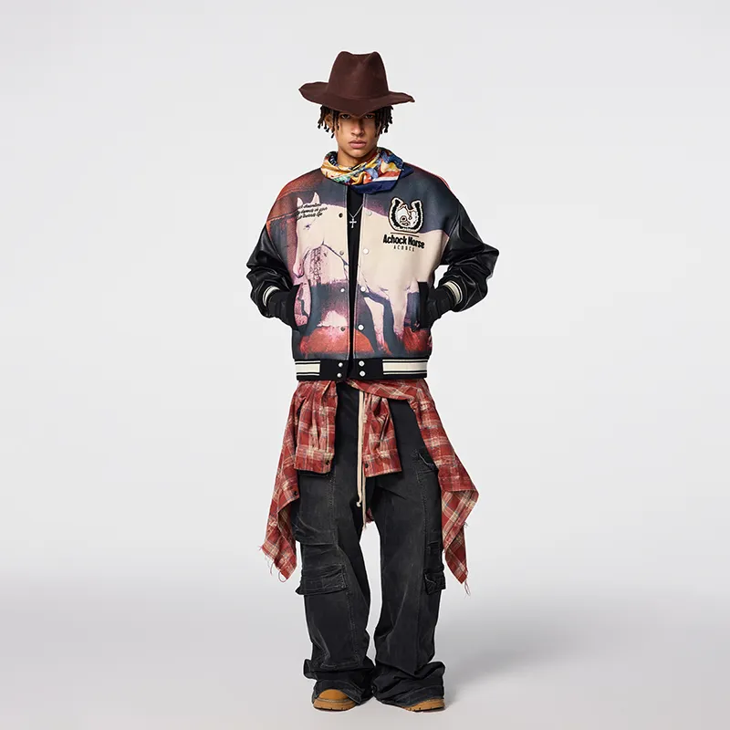 A Chock Baseball Jacket Unisex Black-4