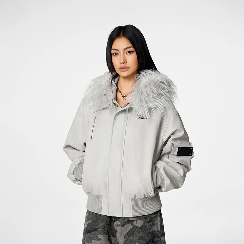 A Chock Jackets Coats Unisex Gray-3