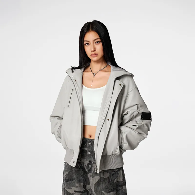 A Chock Jackets Coats Unisex Gray-5