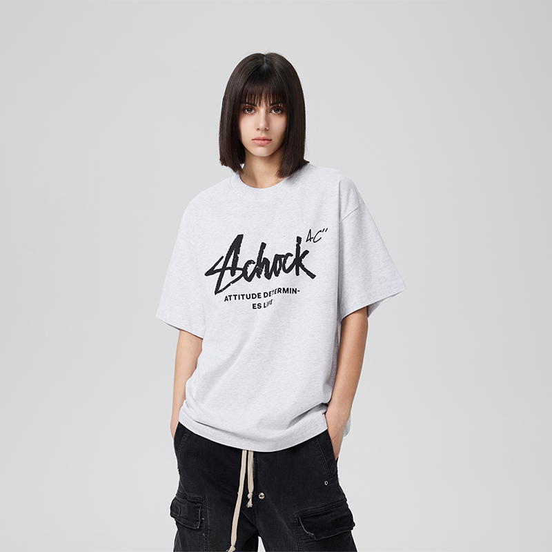 A CHOCK★刺繍ロゴ ユニセックス コットンシャツ AK13 A Chock T-Shirts Unisex - POIZON