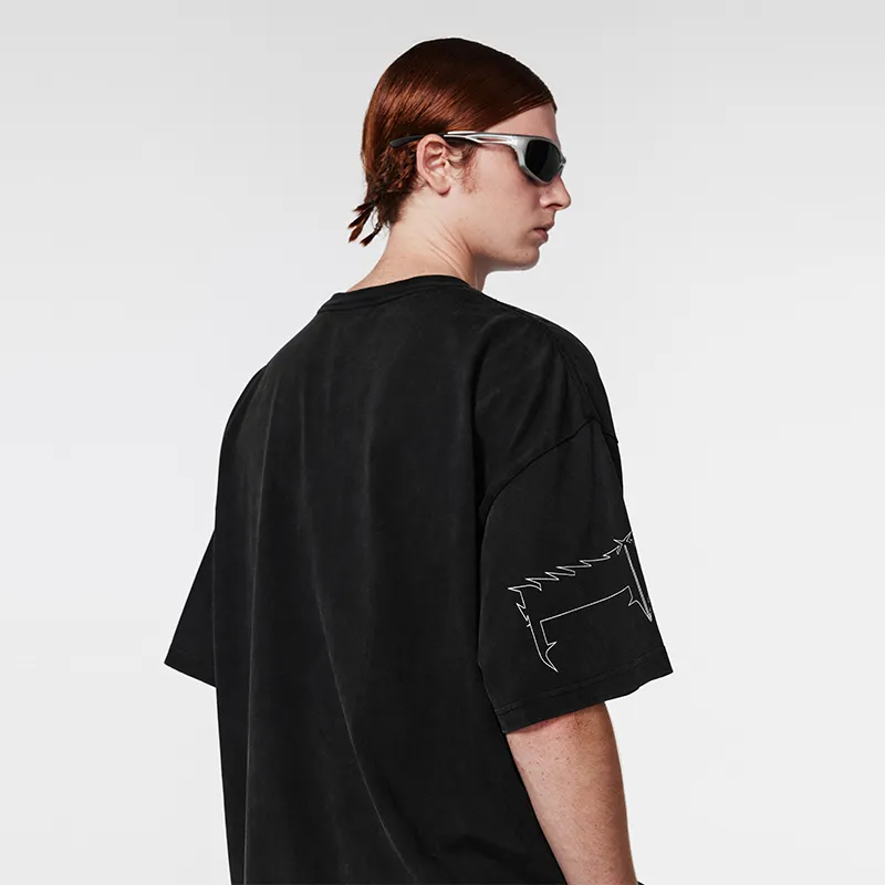 A Chock T Shirt Unisex Washed Black-5
