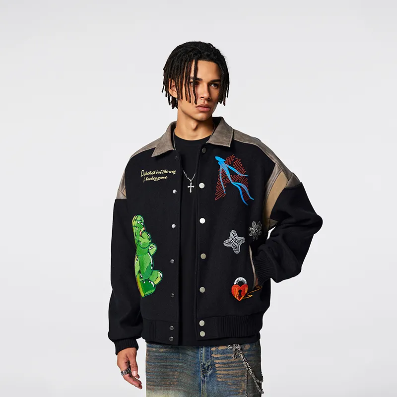 A Chock Jackets Coats Unisex Black-3