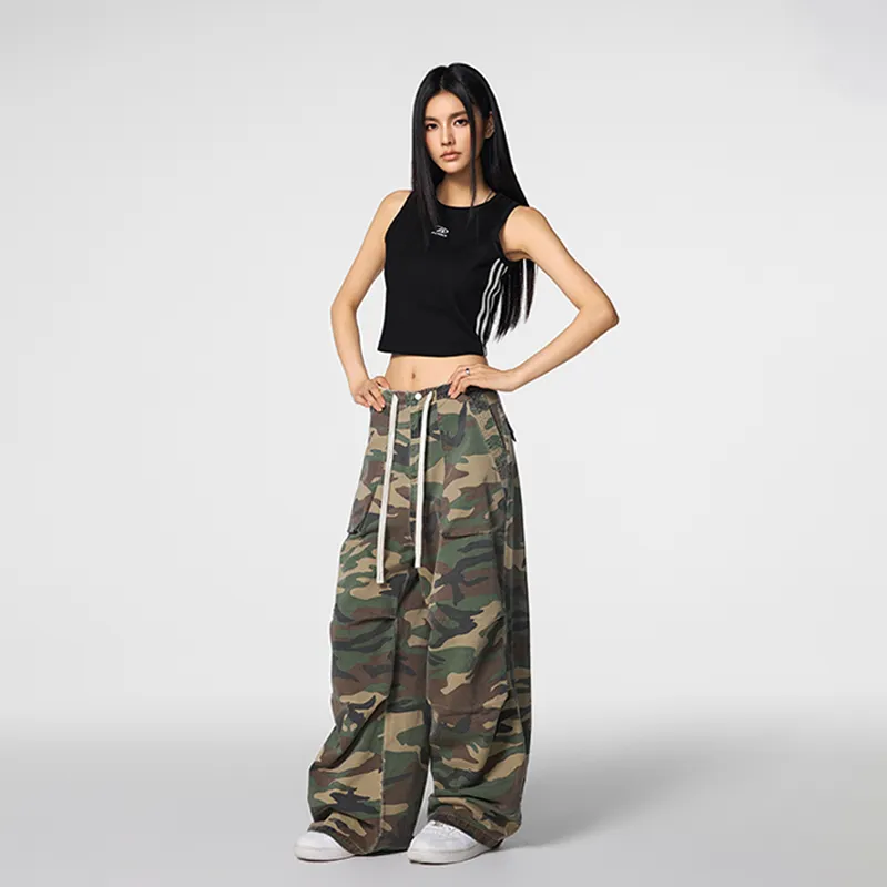 A Chock Cargo Pants Unisex Camouflage-4