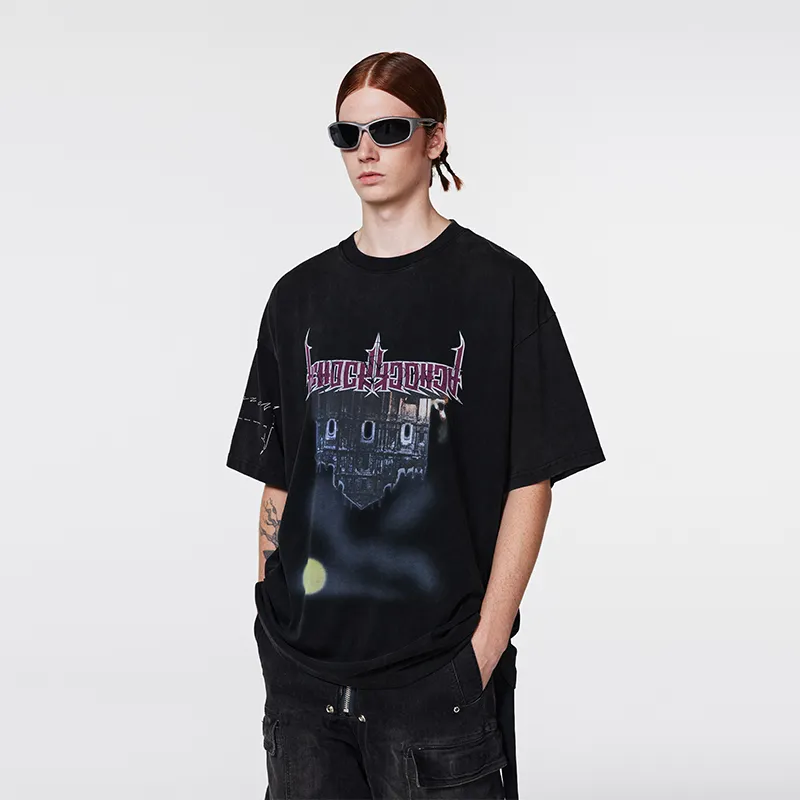A Chock T Shirt Unisex Washed Black-2