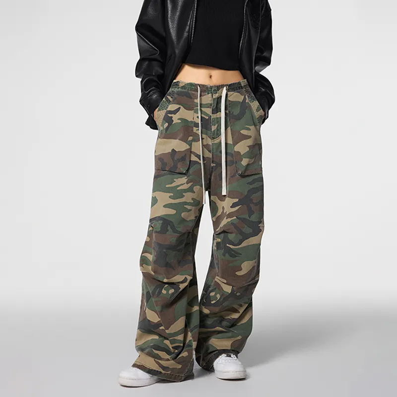 A Chock Cargo Pants Unisex Camouflage-3