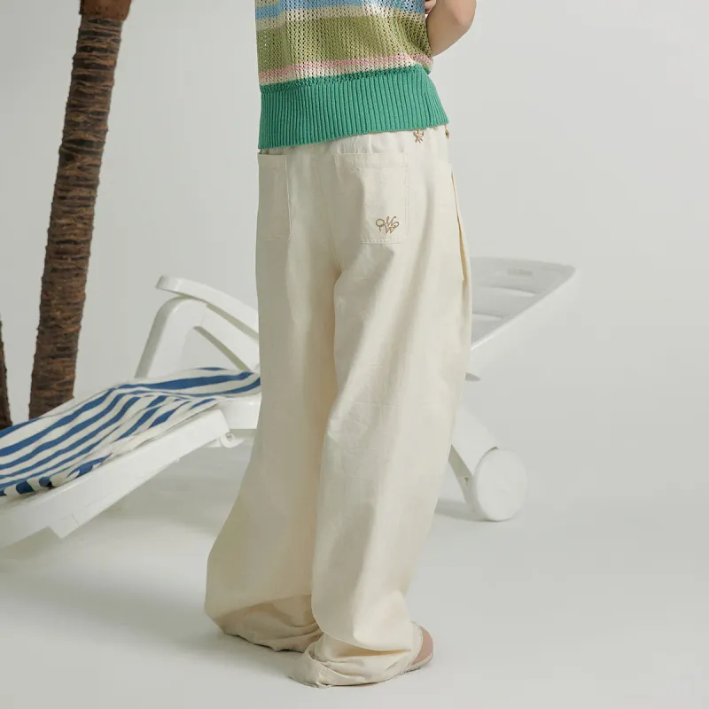 MostwantedLab Casual Pants Unisex Ecru With Speckles-5
