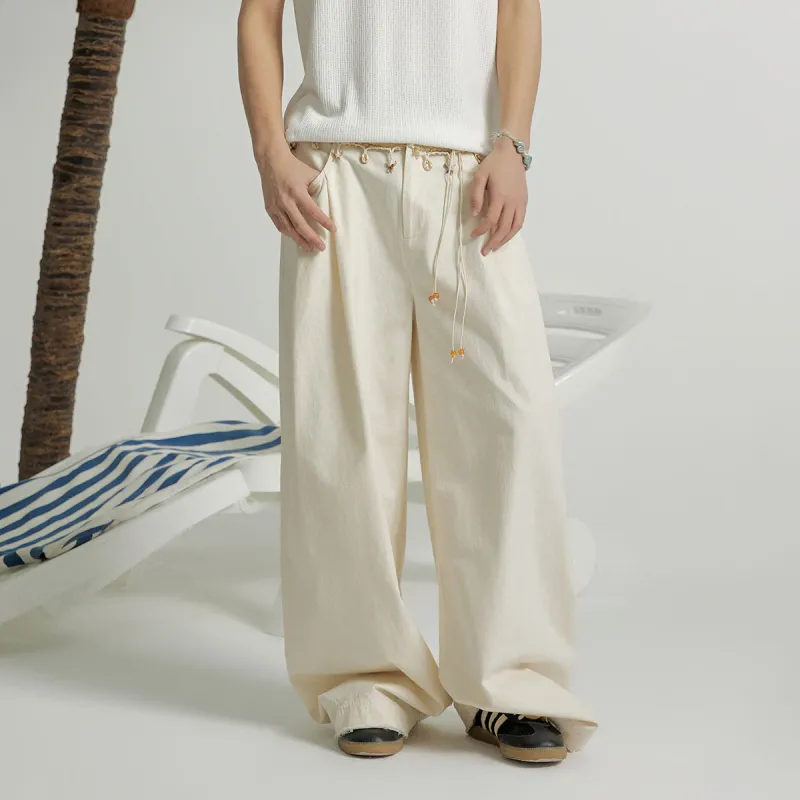 MostwantedLab Casual Pants Unisex Ecru With Speckles-8