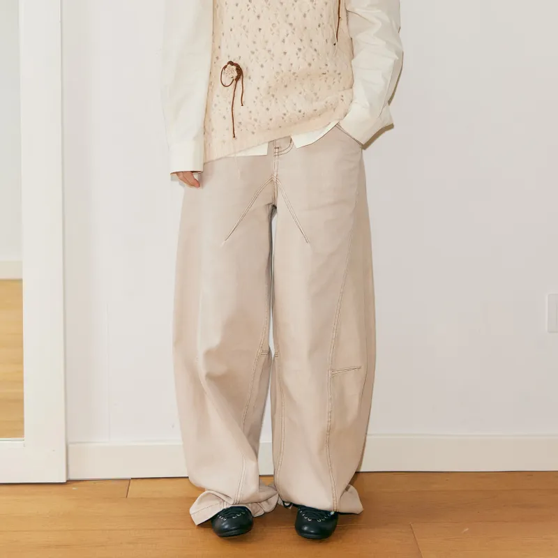 MostwantedLab Casual Pants Unisex Light Khaki-2